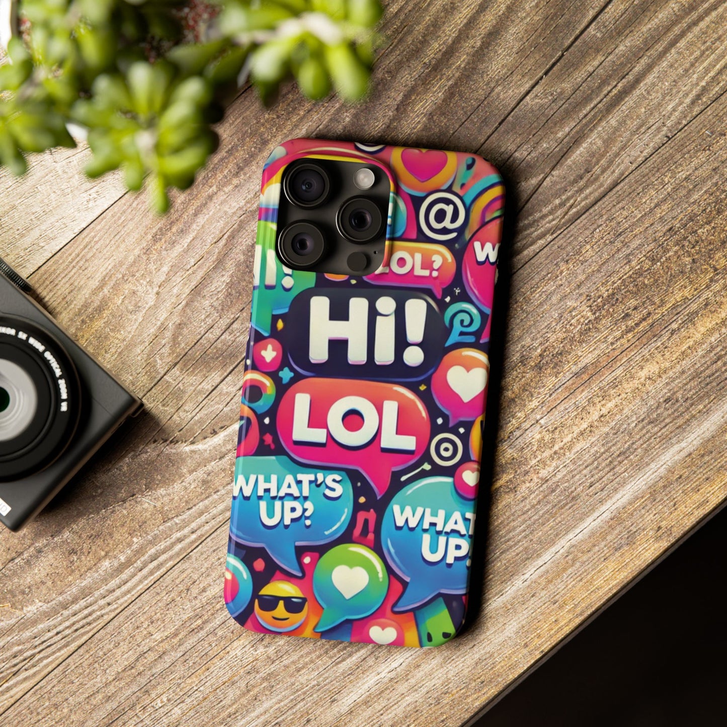 "Text Bubbles" - Slim Phone Cases - Creatively Designed Shop