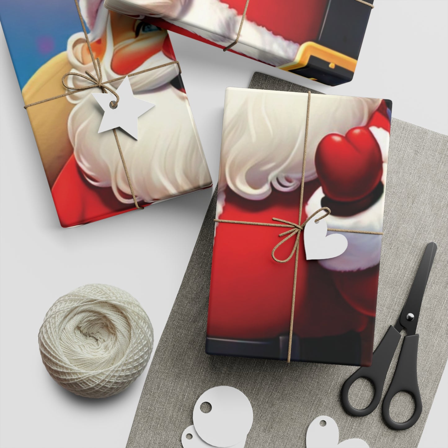 Christmas Cartoon Characters - Gift Wrapping Paper Sheets, 1pc - Creatively Designed Shop