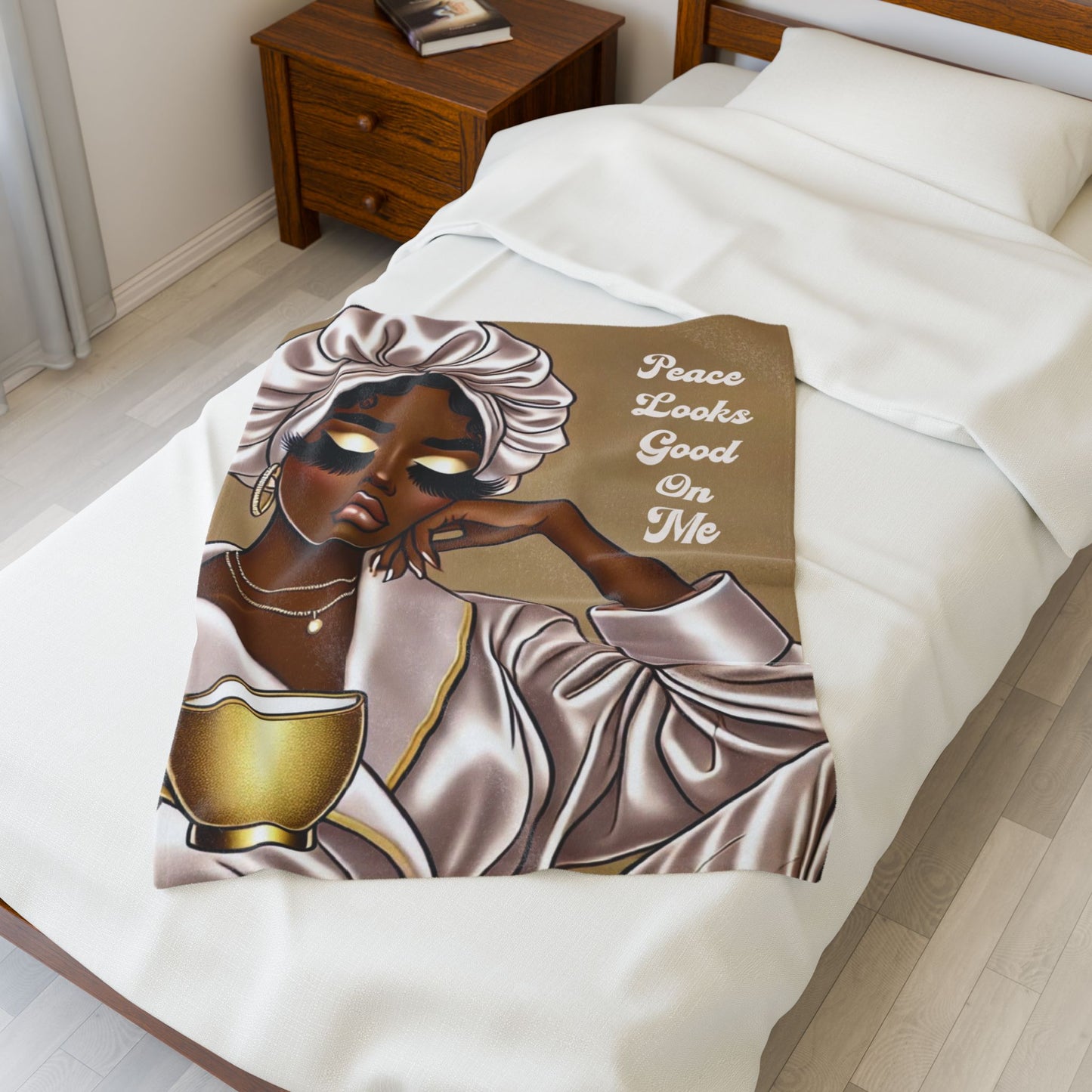 Peace Looks Good On Me - Velveteen Plush Blanket