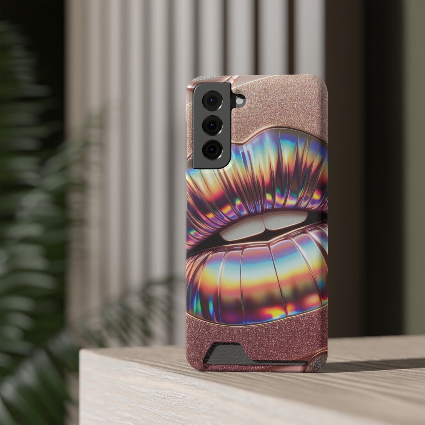 "Bronze Kiss" - Phone Case With Card Holder - Creatively Designed Shop