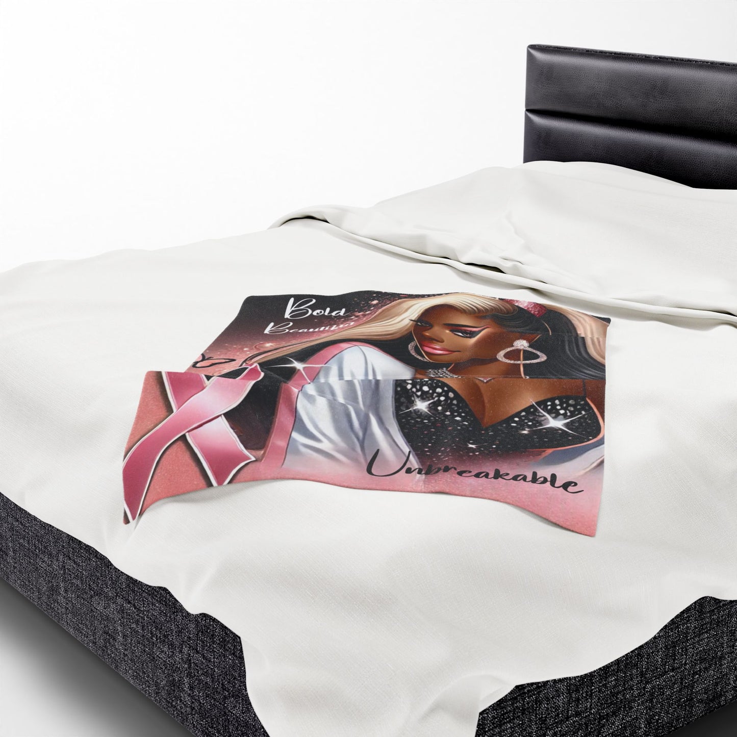 Bold Beautiful Unbreakable - Velveteen Plush Blanket