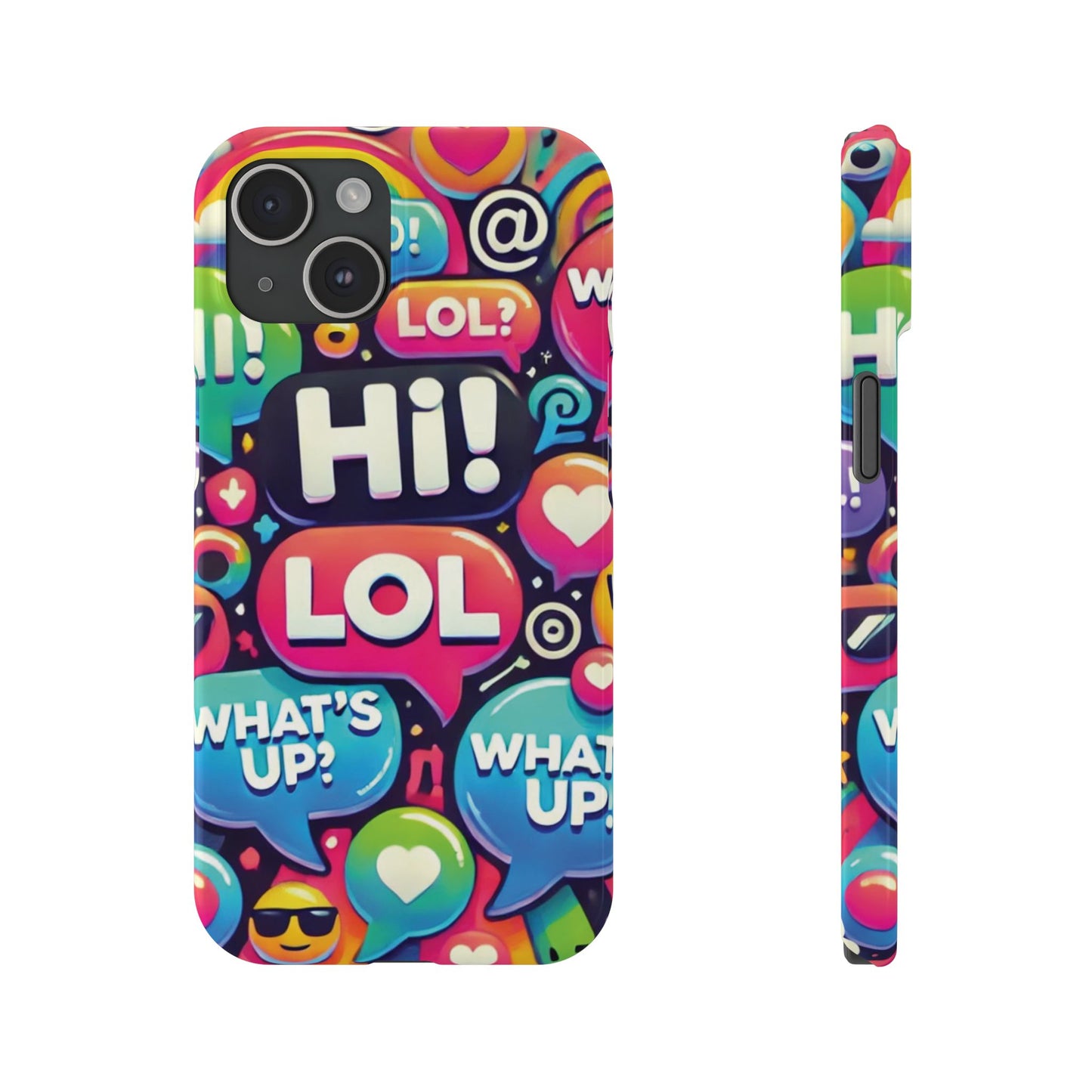 "Text Bubbles" - Slim Phone Cases - Creatively Designed Shop
