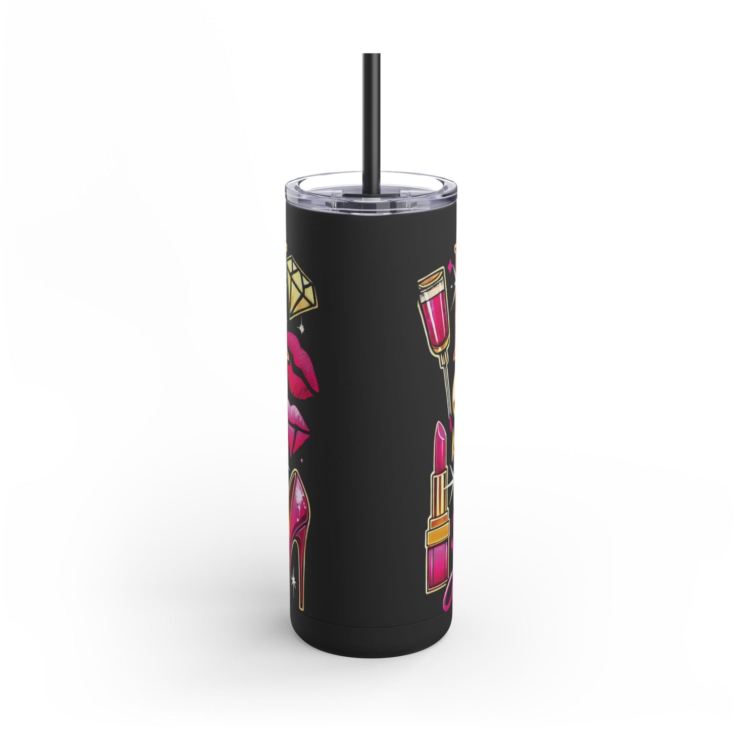 Pink, Sip & Love - Maars Maker Skinny Matte Tumbler, 20oz - Creatively Designed Shop