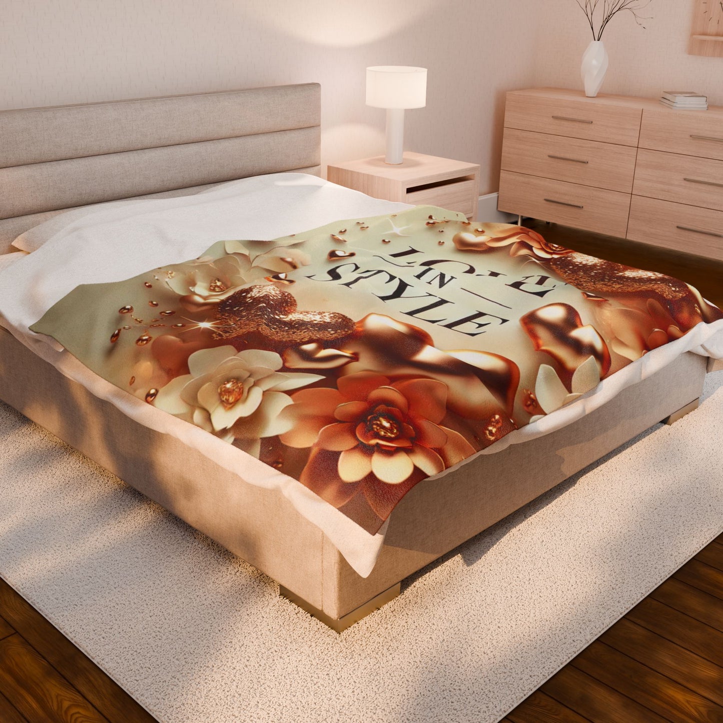 Love In Style - Velveteen Plush Blanket