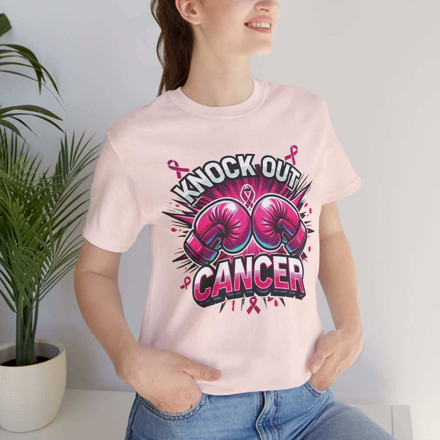 Knock Out Cancer - Unisex Jersey Short Sleeve Tee