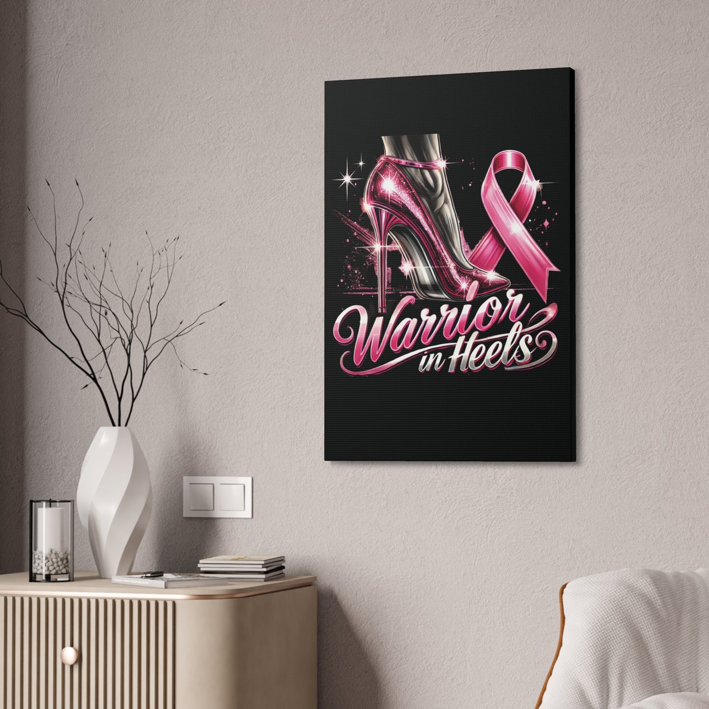 Pink Warrior Heels - Canvas Art