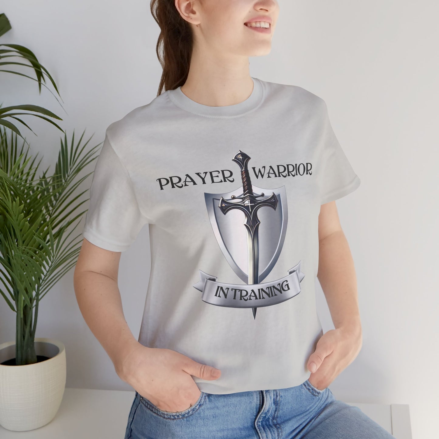 Prayer Warrior in Training - Unisex Jersey Short Sleeve Tee