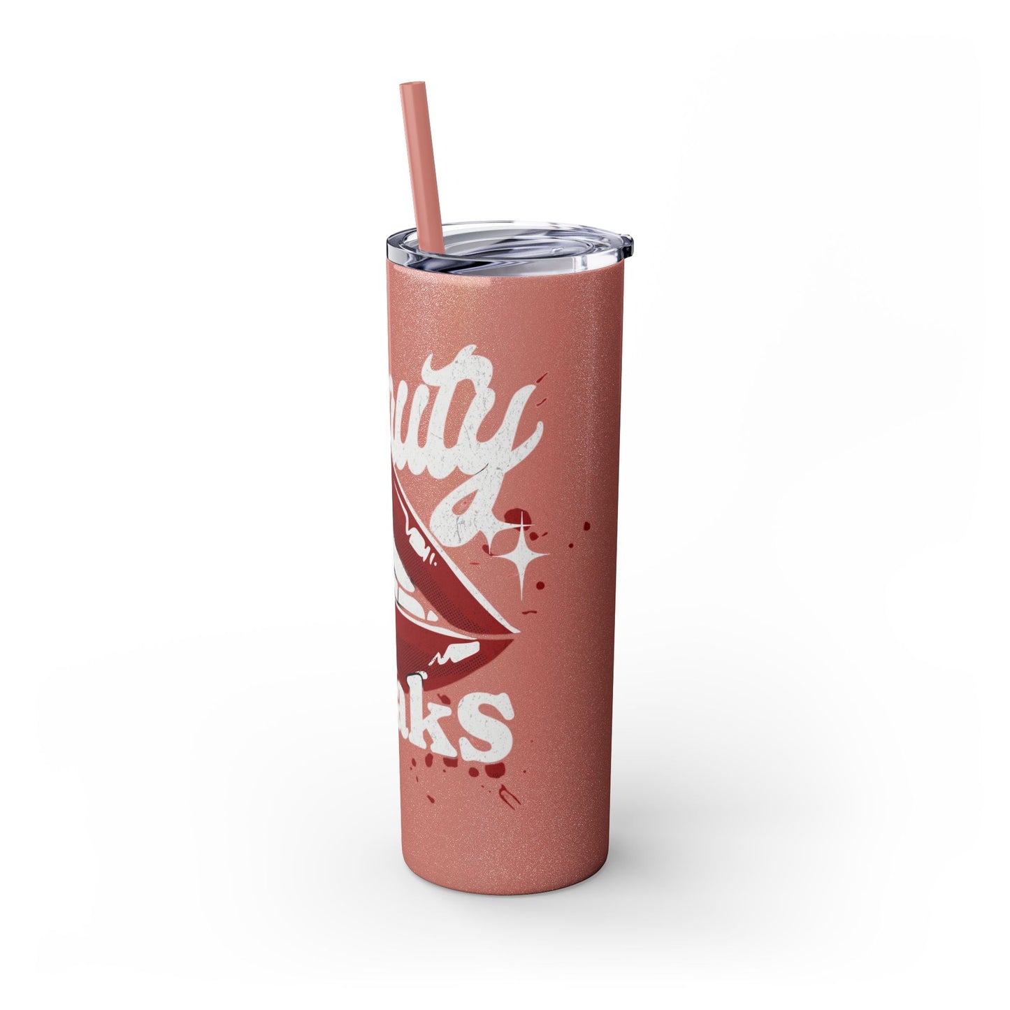 Beauty Speaks - Skinny Tumbler with Straw, 20oz - Creatively Designed Shop