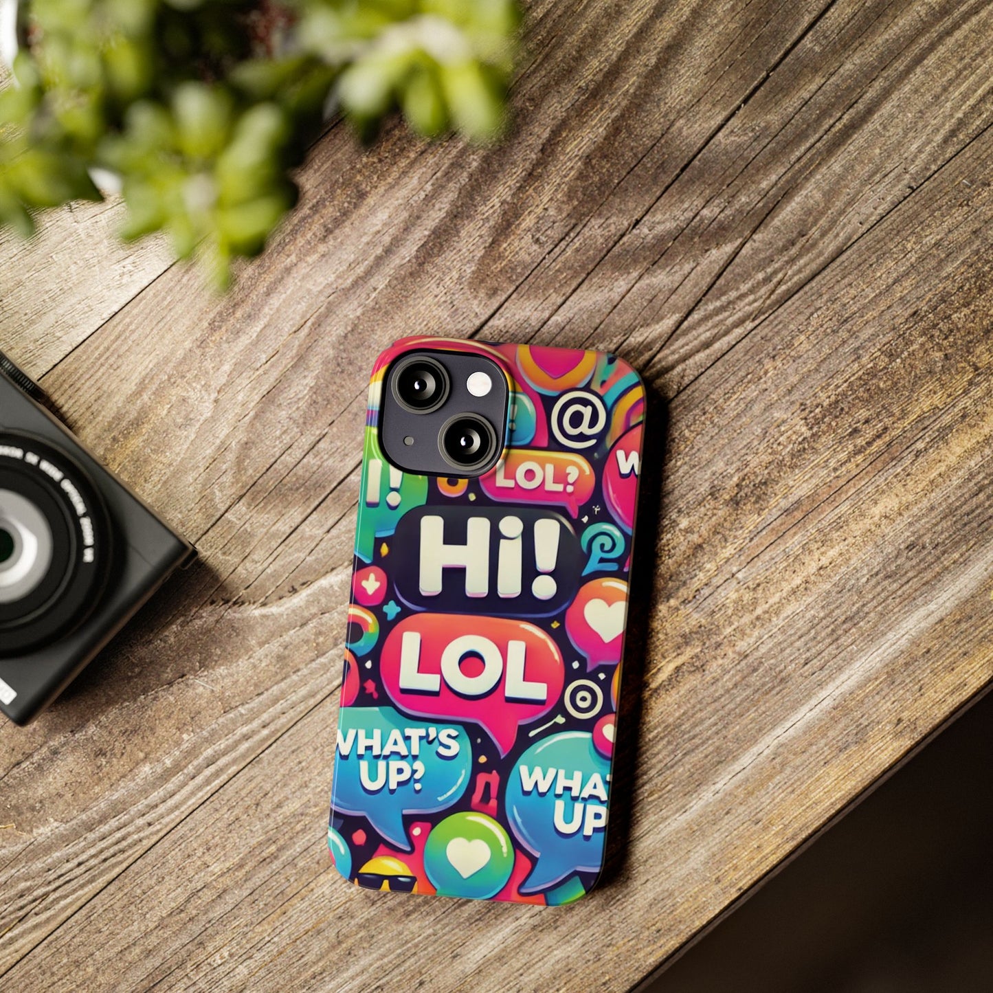 "Text Bubbles" - Slim Phone Cases - Creatively Designed Shop
