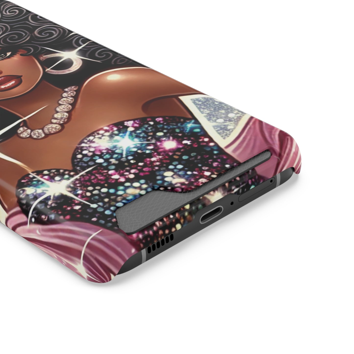 "Gorgeous" - Phone Case With Card Holder - Creatively Designed Shop