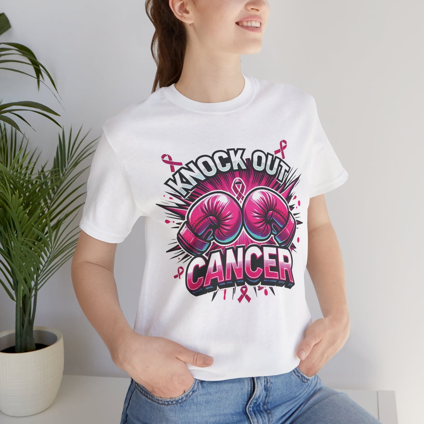 Knock Out Cancer - Unisex Jersey Short Sleeve Tee