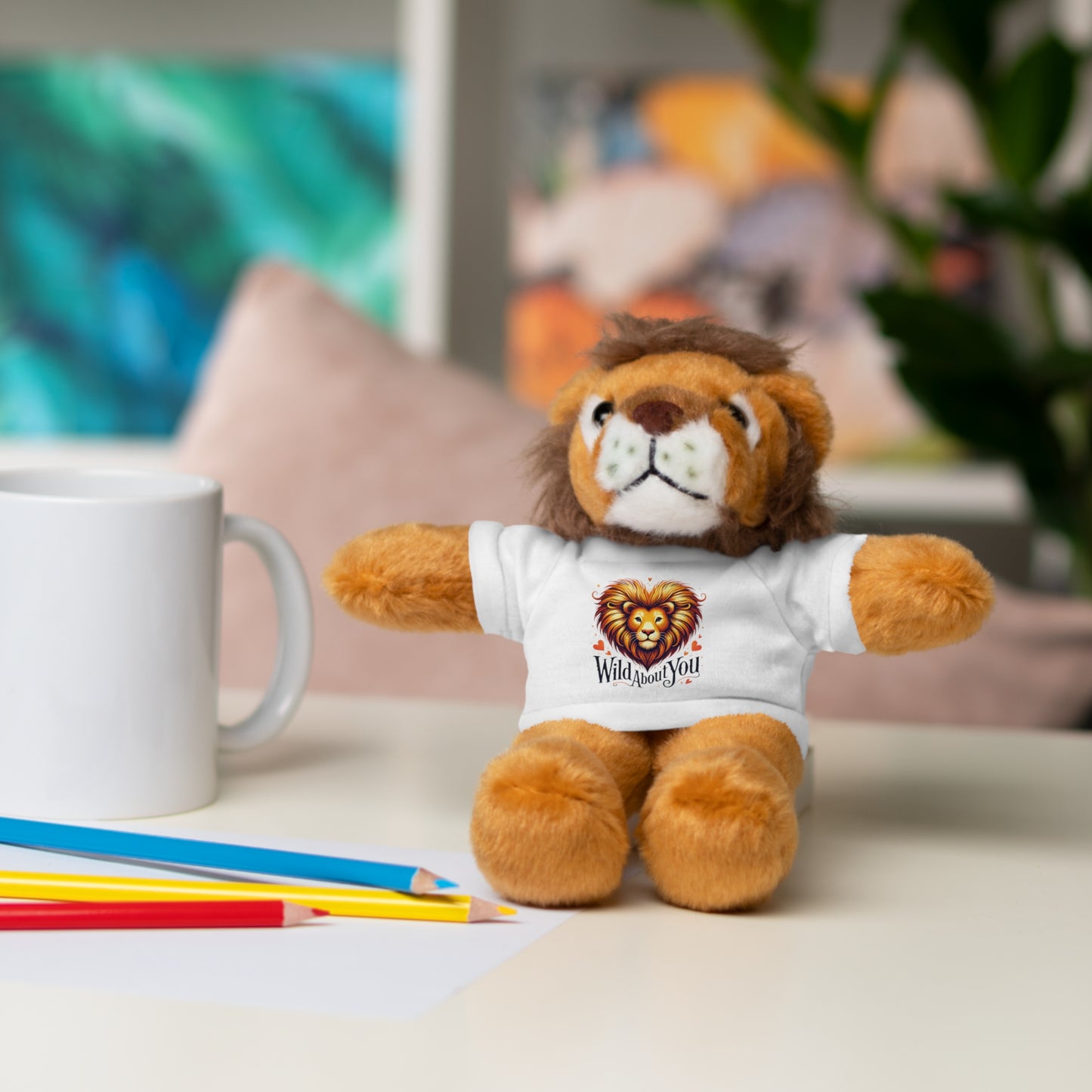'Wild About You' - Stuffed Lion with Tee - Creatively Designed Shop