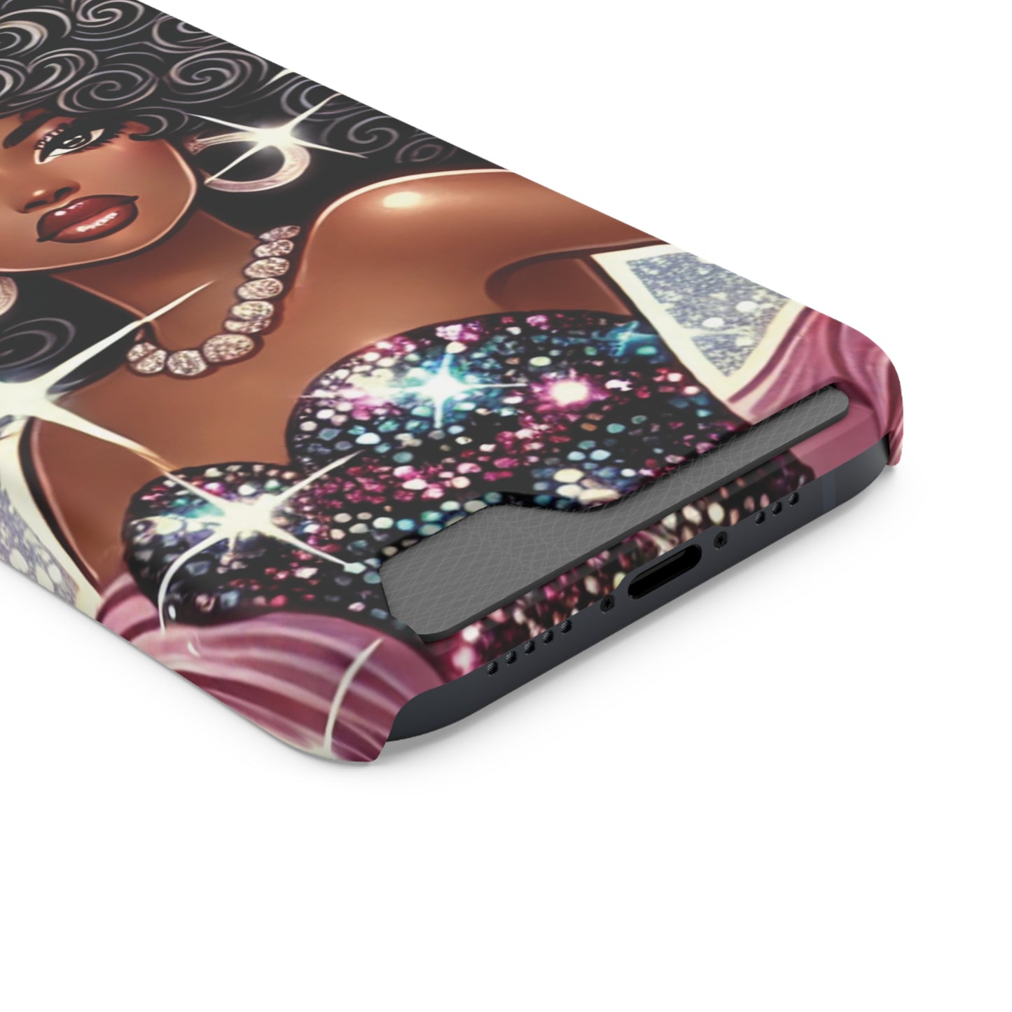 "Gorgeous" - Phone Case With Card Holder - Creatively Designed Shop
