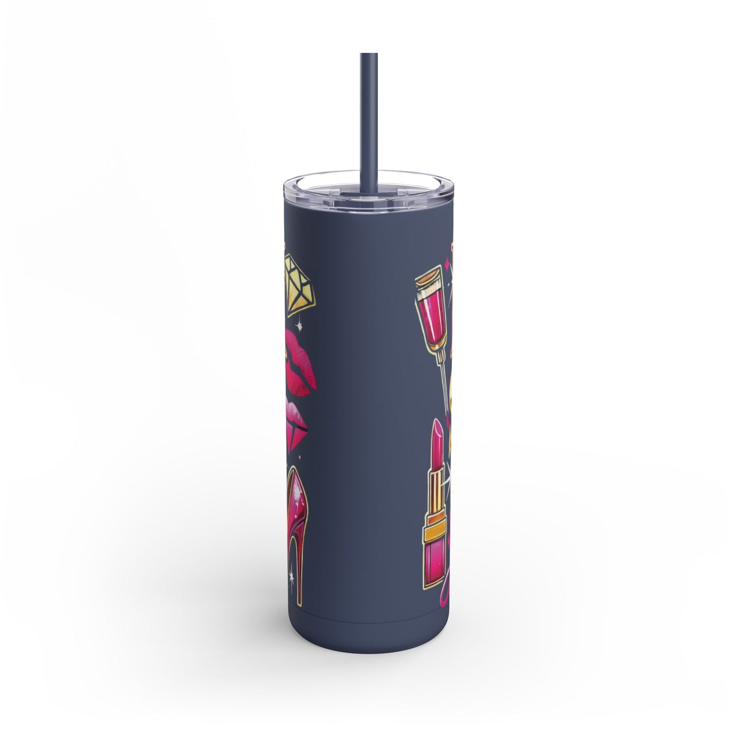 Pink, Sip & Love - Maars Maker Skinny Matte Tumbler, 20oz - Creatively Designed Shop