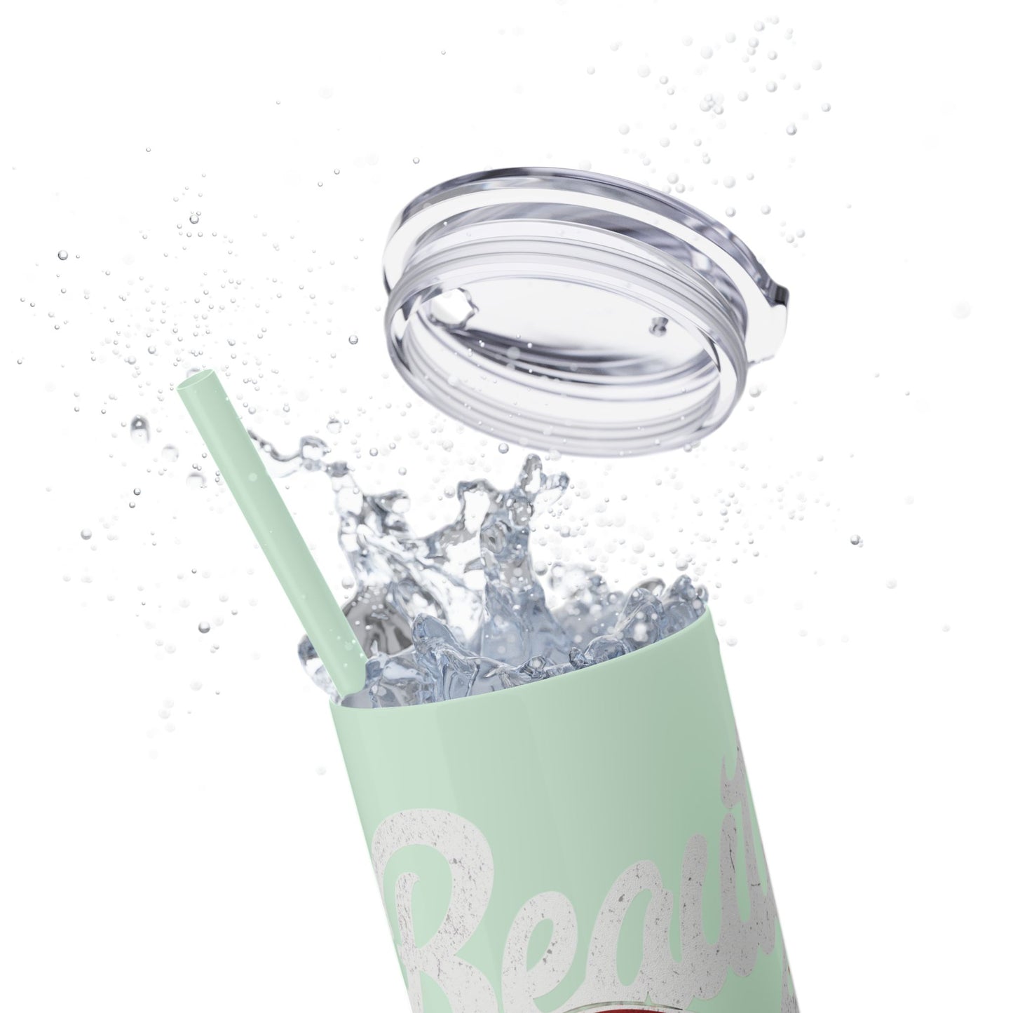 Beauty Speaks - Skinny Tumbler with Straw, 20oz - Creatively Designed Shop