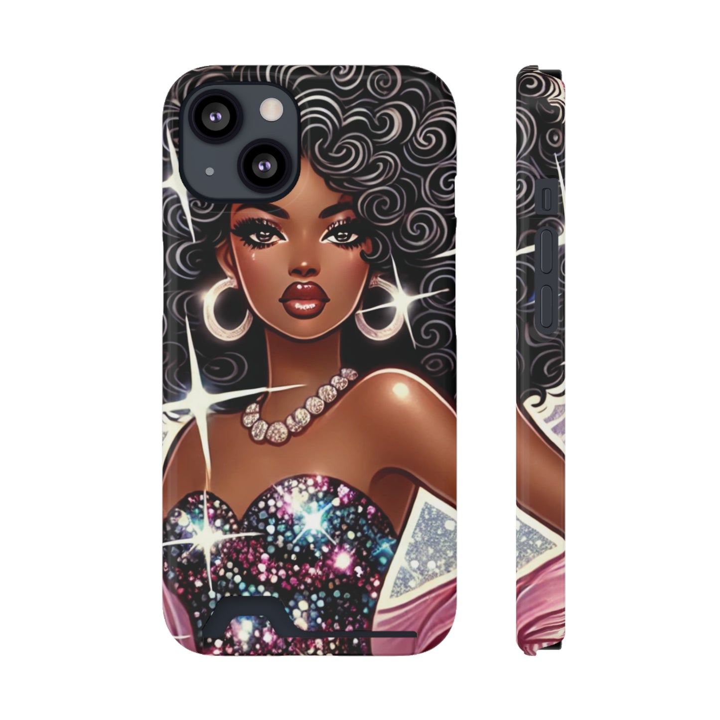 "Gorgeous" - Phone Case With Card Holder - Creatively Designed Shop
