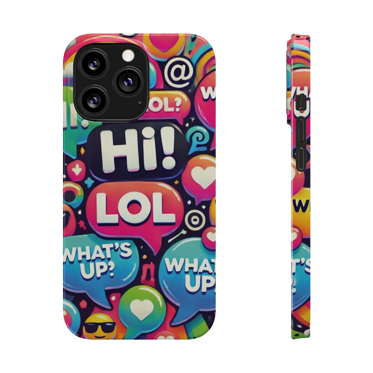 "Text Bubbles" - Slim Phone Cases - Creatively Designed Shop