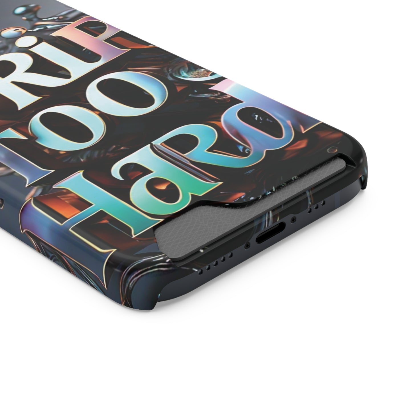 "Drip Too Hard" - Phone Case With Card Holder - Creatively Designed Shop