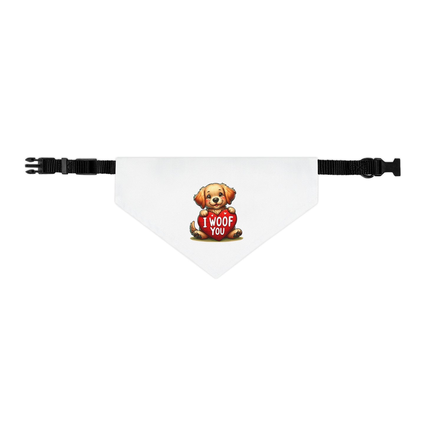 I Woof You - Pet Bandana Collar - Creatively Designed Shop