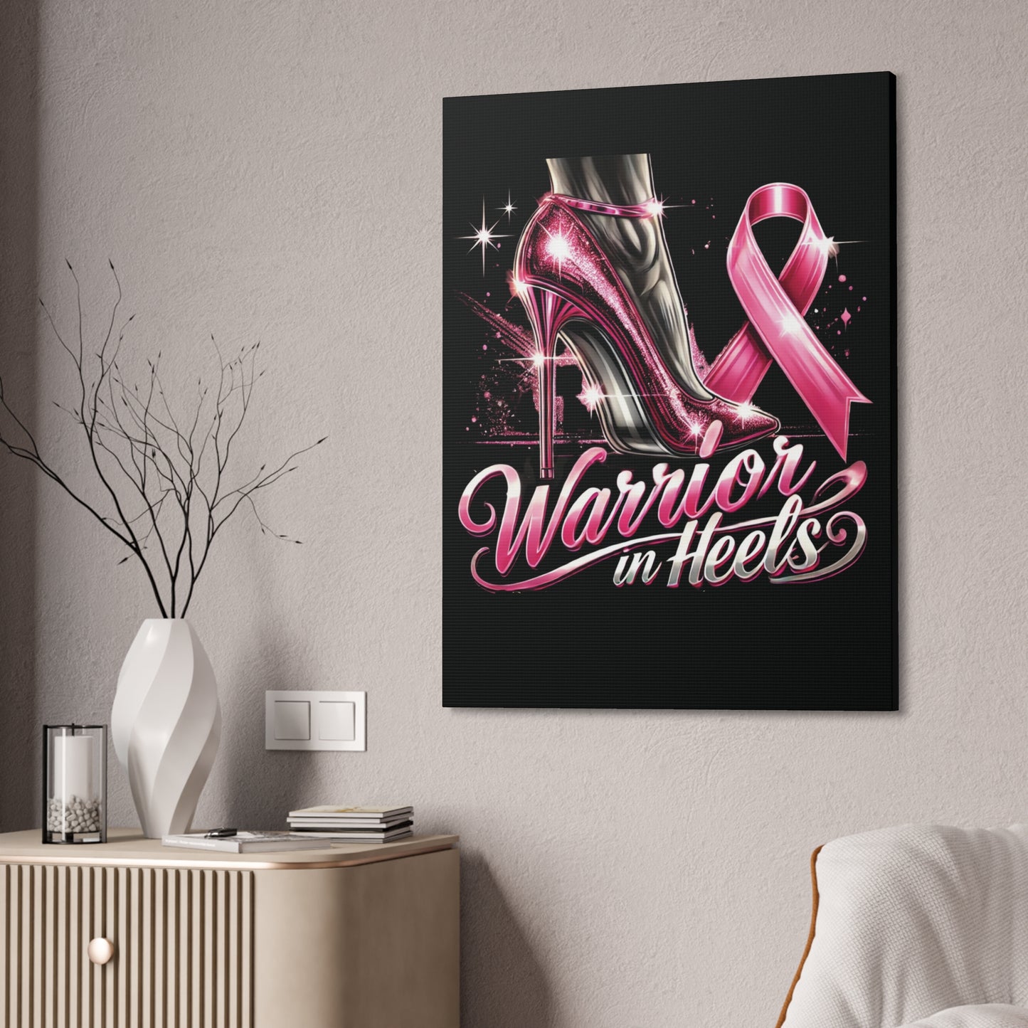 Pink Warrior Heels - Canvas Art