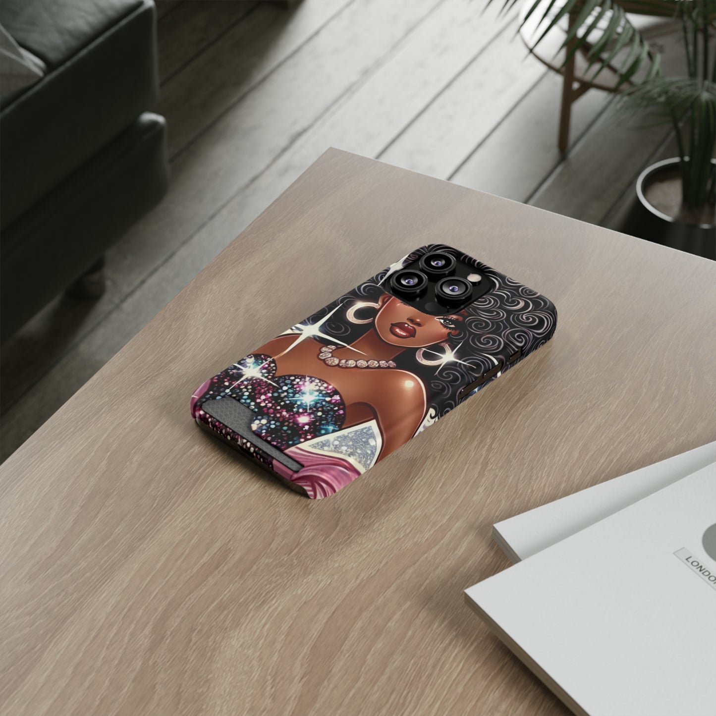 "Gorgeous" - Phone Case With Card Holder - Creatively Designed Shop