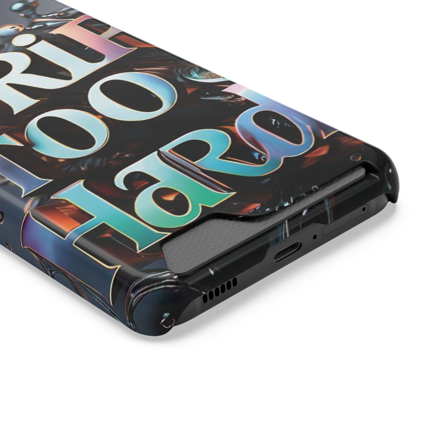 "Drip Too Hard" - Phone Case With Card Holder - Creatively Designed Shop