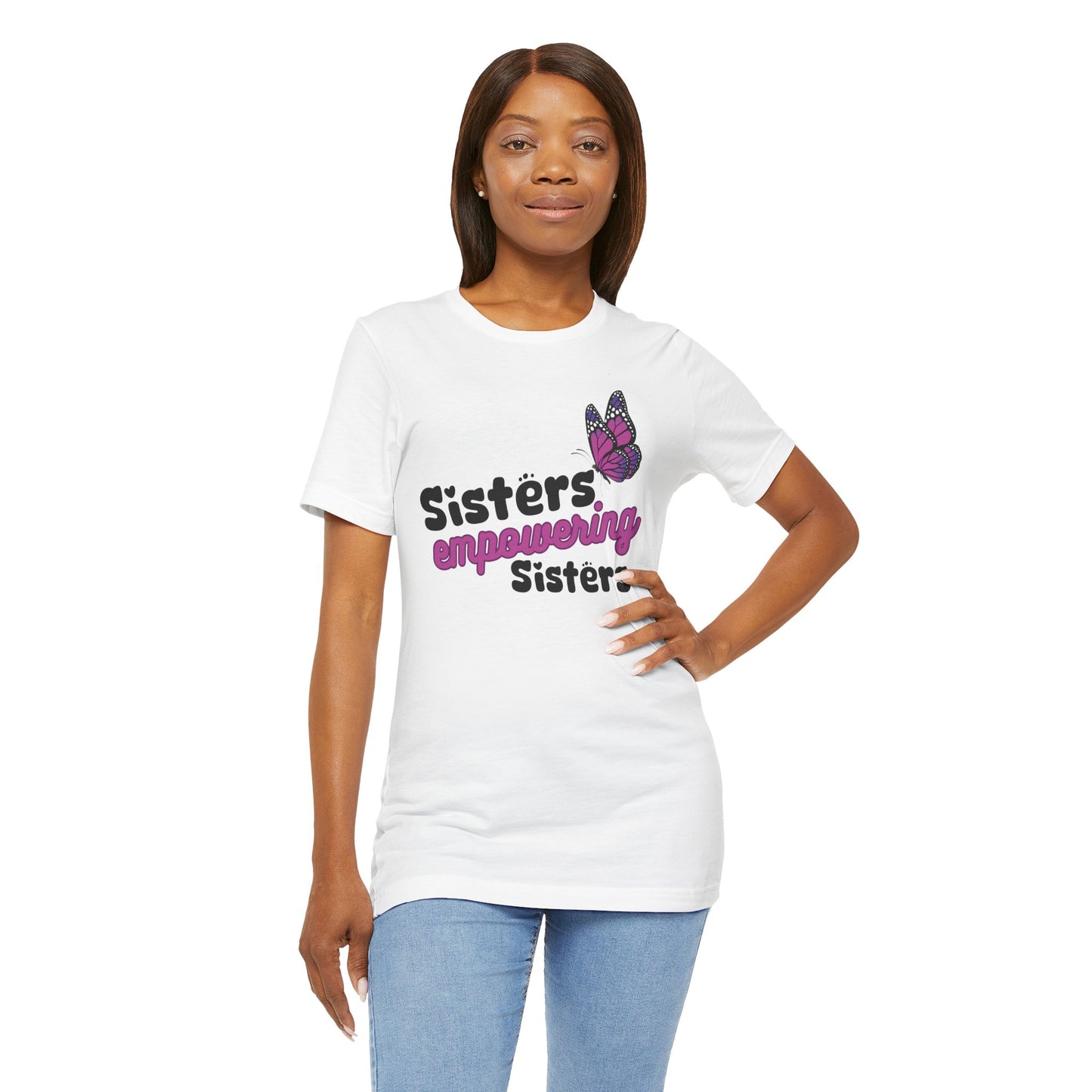 Sisters Empowering Sisters "Butterfly" - Unisex Jersey Short Sleeve Tee