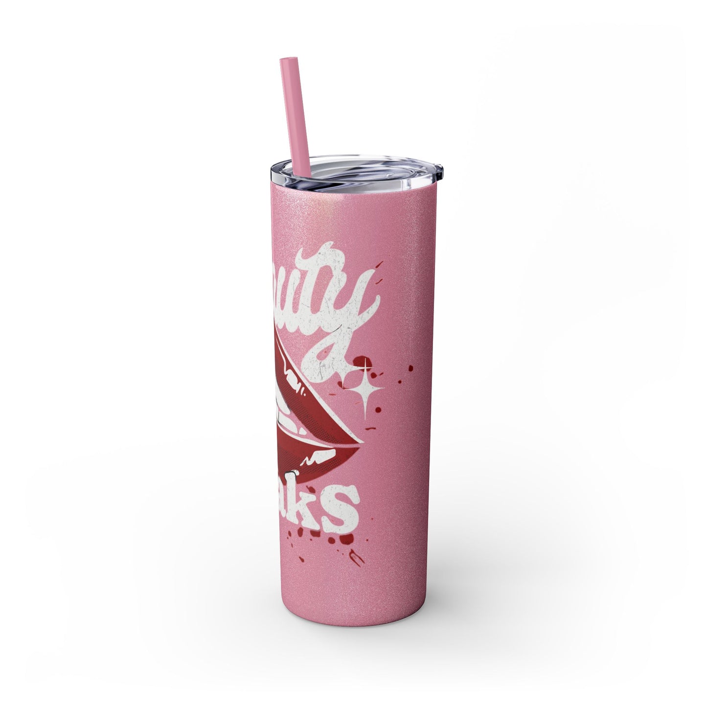 Beauty Speaks - Skinny Tumbler with Straw, 20oz - Creatively Designed Shop