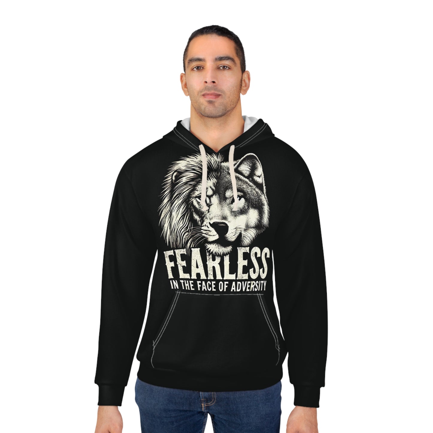 Fearless In The Face Of Adversity - Unisex Pullover Hoodie (AOP) - Creatively Designed Shop