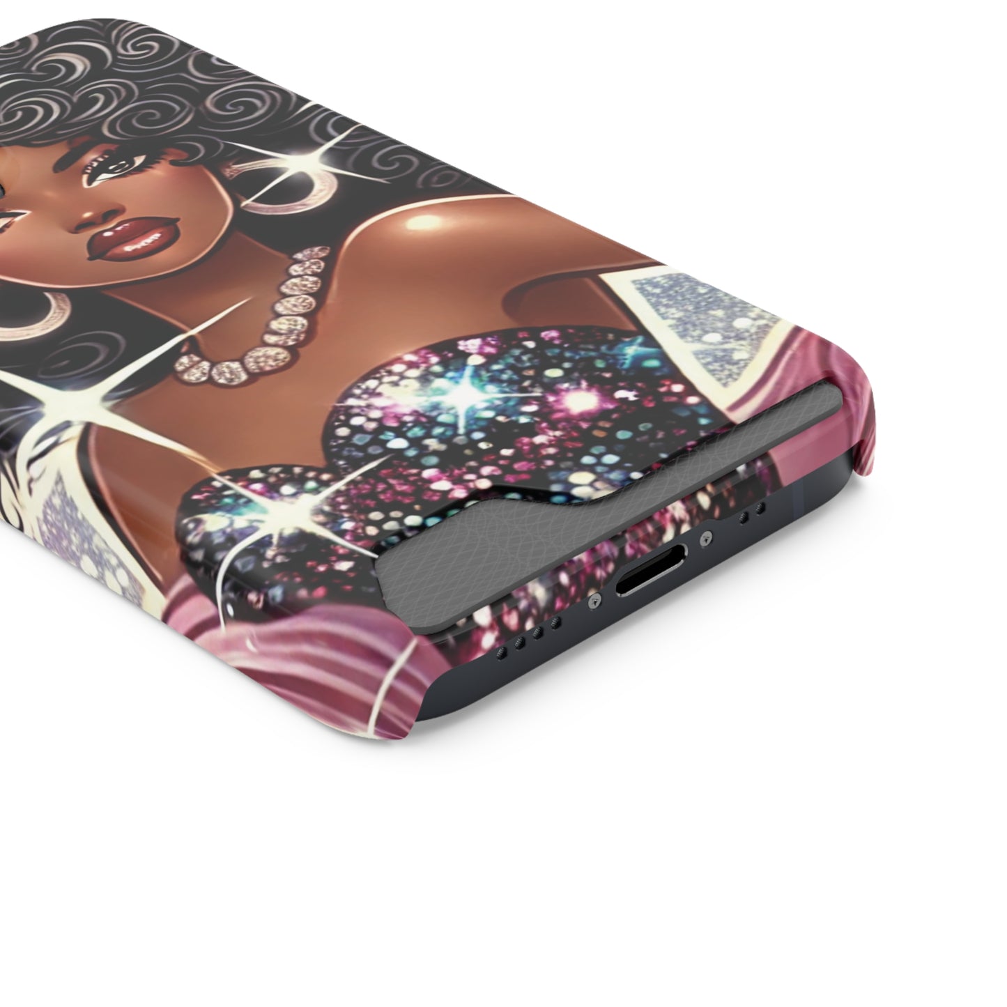 "Gorgeous" - Phone Case With Card Holder - Creatively Designed Shop
