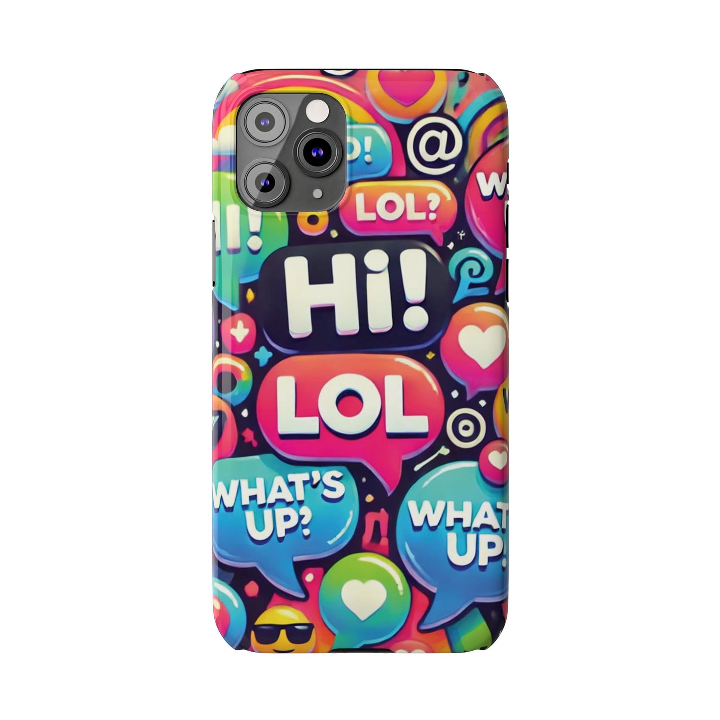 "Text Bubbles" - Slim Phone Cases - Creatively Designed Shop