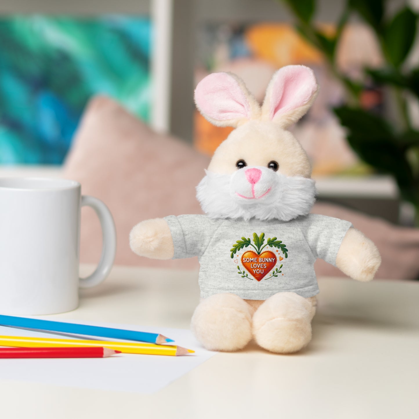 'Some Bunny Loves You' - Stuffed Bunny with Tee - Creatively Designed Shop