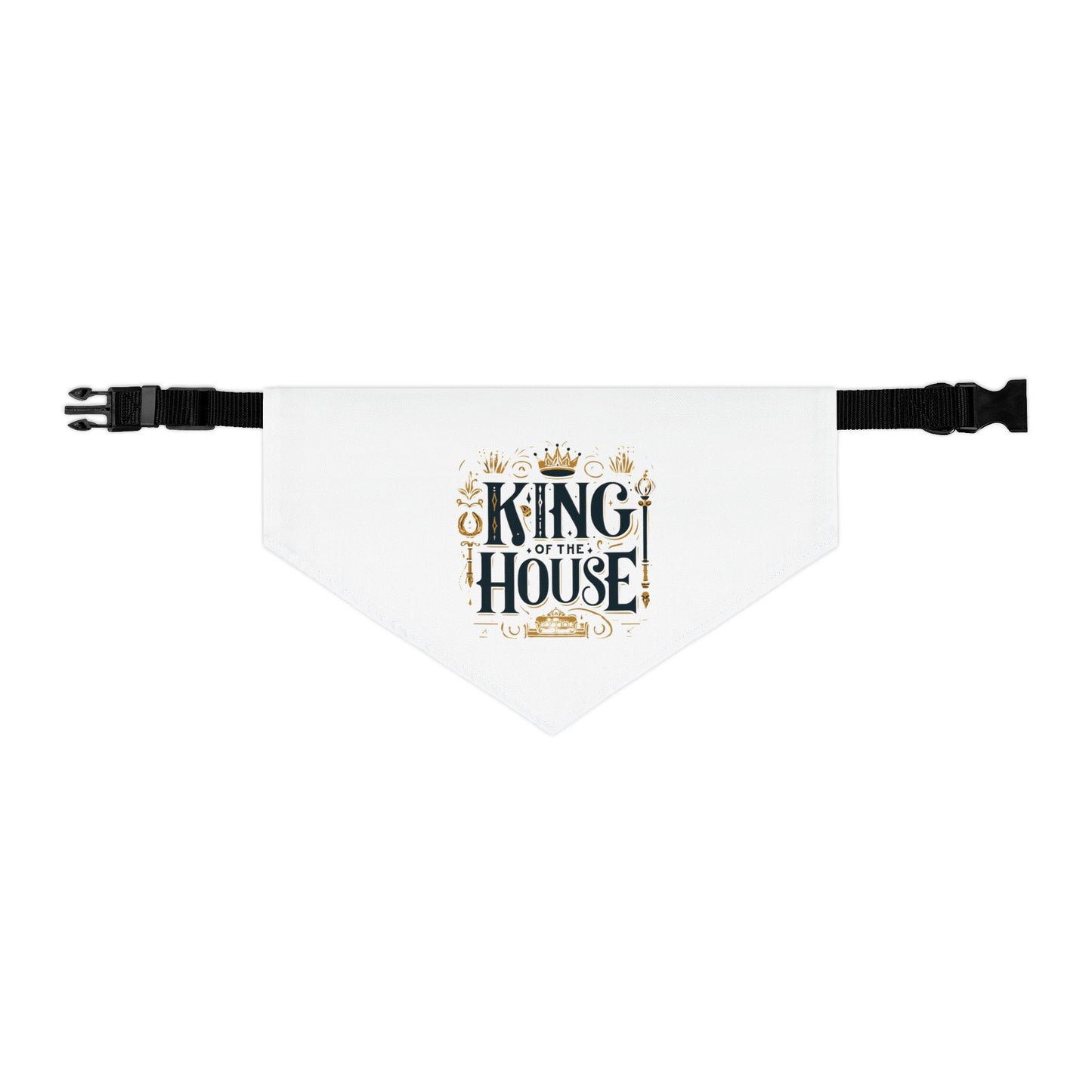 King of the House - Pet Bandana Collar - Creatively Designed Shop