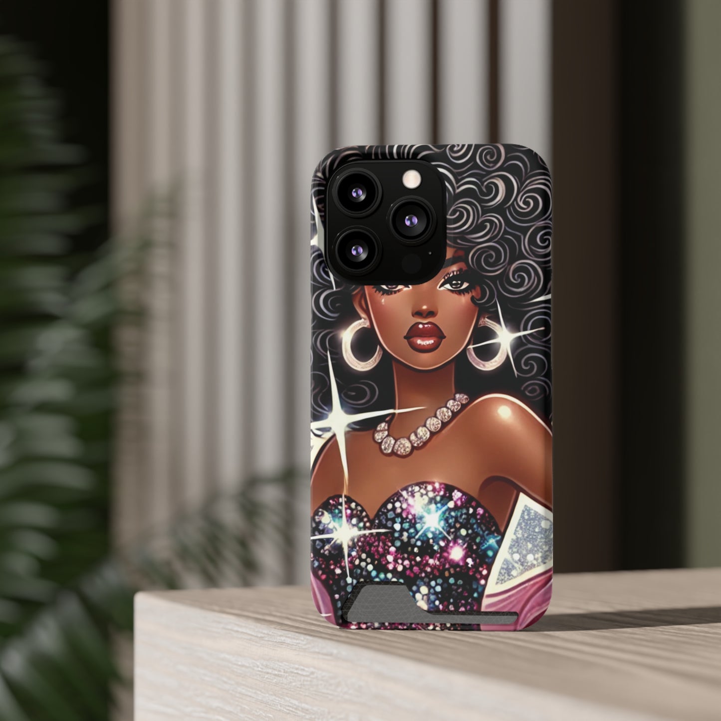 "Gorgeous" - Phone Case With Card Holder - Creatively Designed Shop