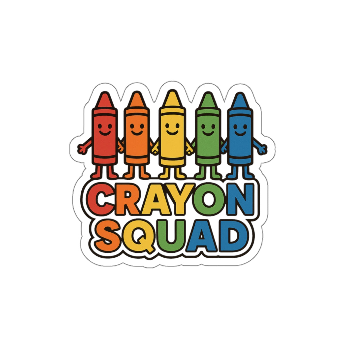 Crayon Squad - Die-Cut Sticker