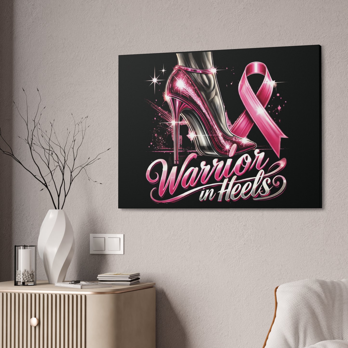 Pink Warrior Heels - Canvas Art