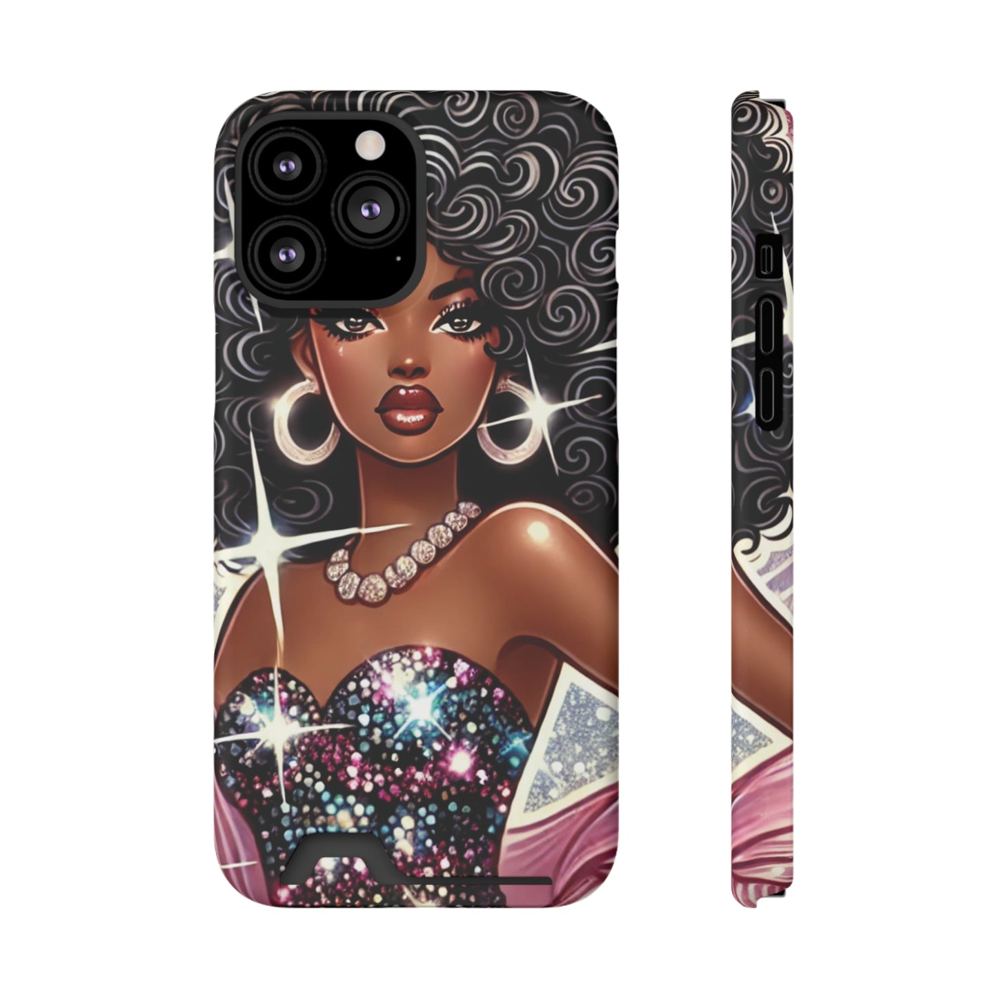 "Gorgeous" - Phone Case With Card Holder - Creatively Designed Shop