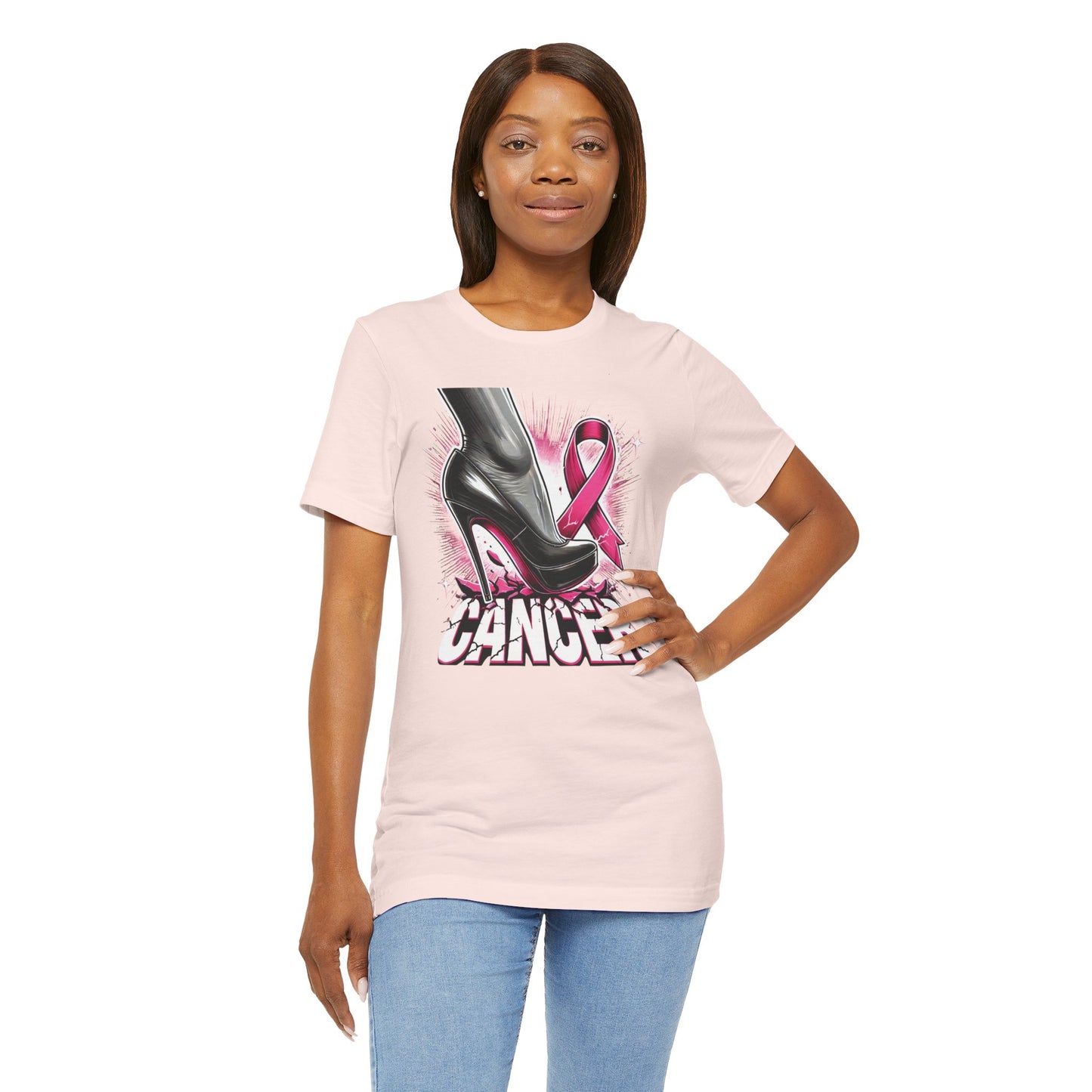Stepping on Cancer - Unisex Jersey Short Sleeve Tee