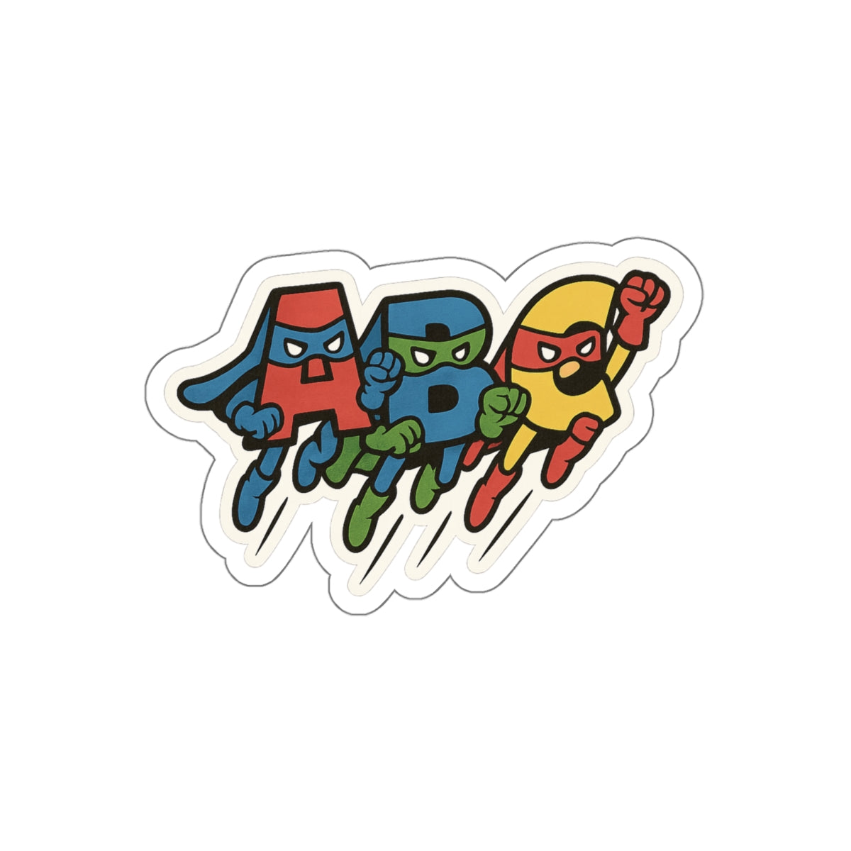 ABC Superheroes - Die-Cut Sticker