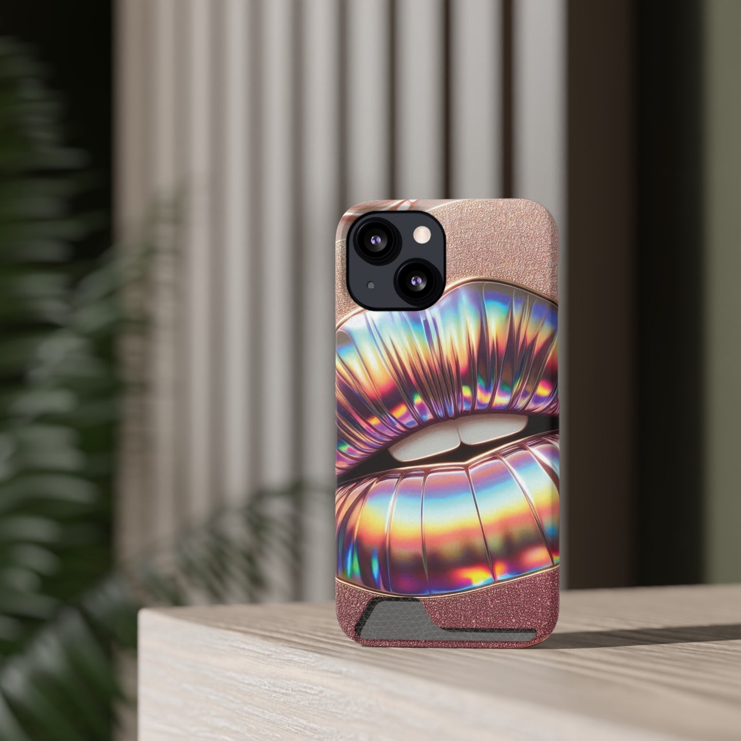 "Bronze Kiss" - Phone Case With Card Holder - Creatively Designed Shop