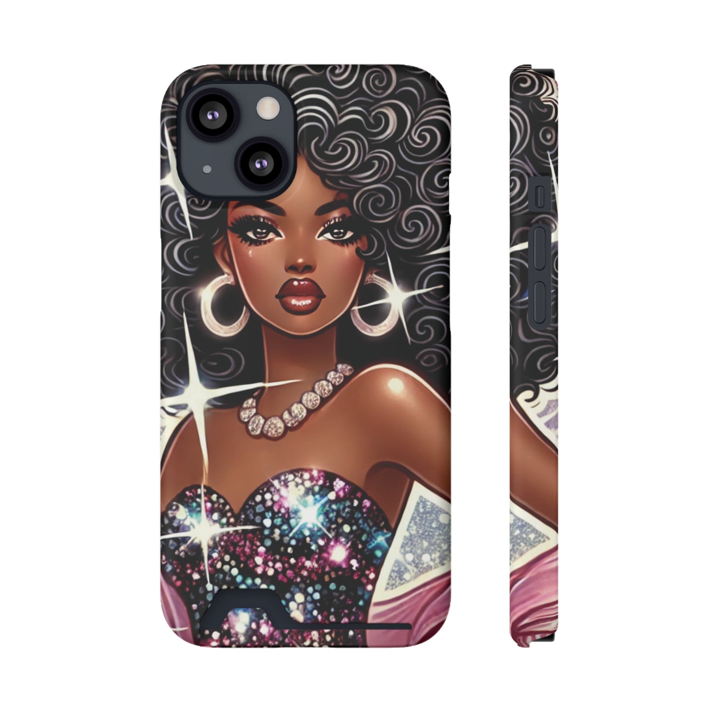 "Gorgeous" - Phone Case With Card Holder - Creatively Designed Shop