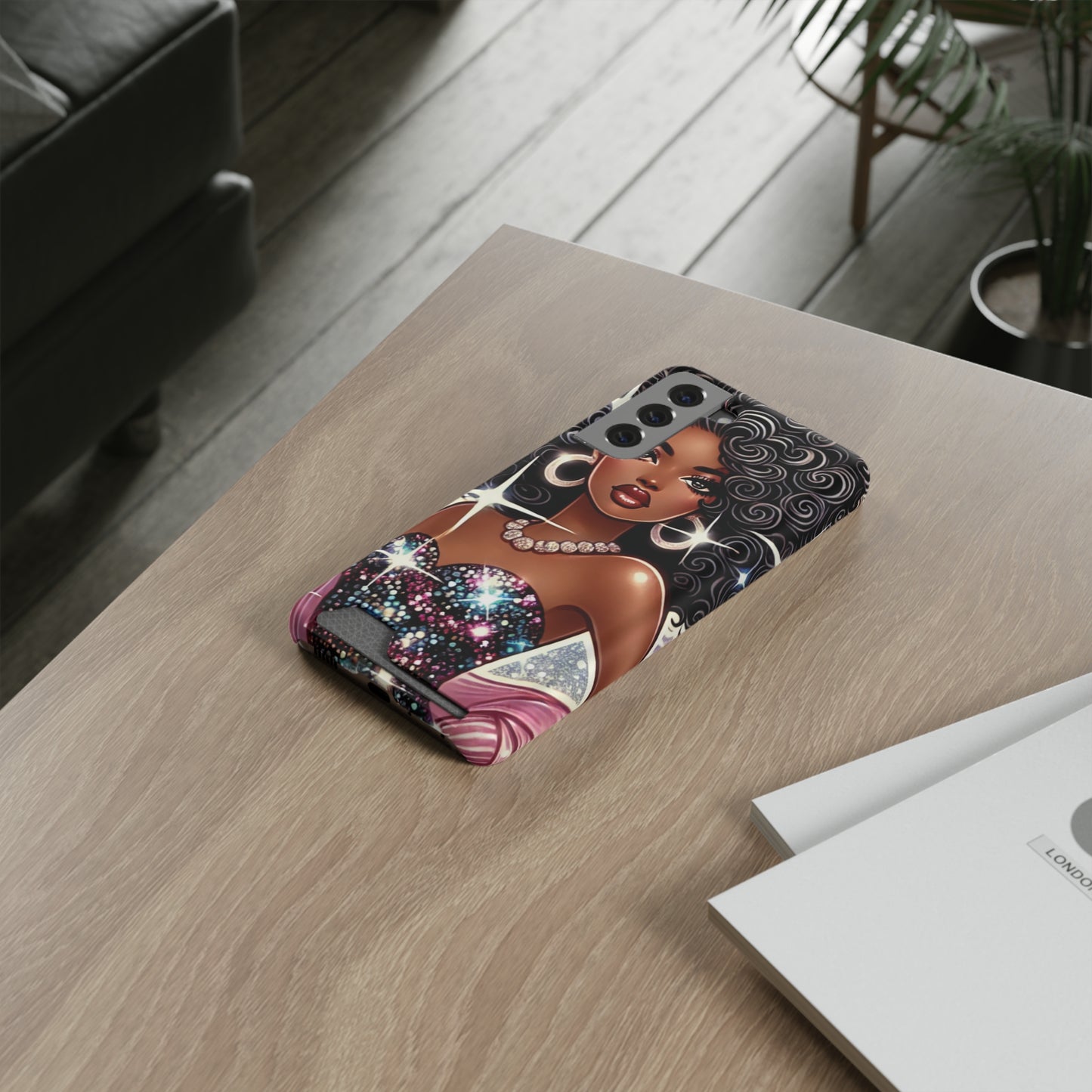 "Gorgeous" - Phone Case With Card Holder - Creatively Designed Shop