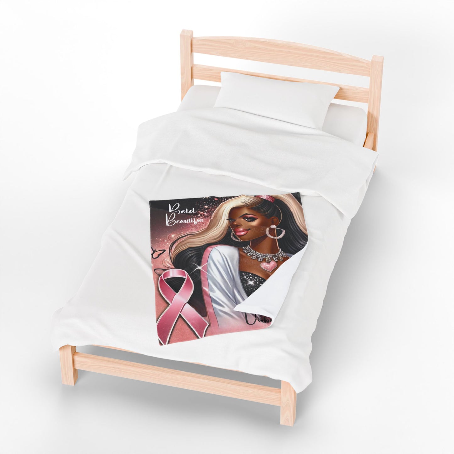Bold Beautiful Unbreakable - Velveteen Plush Blanket