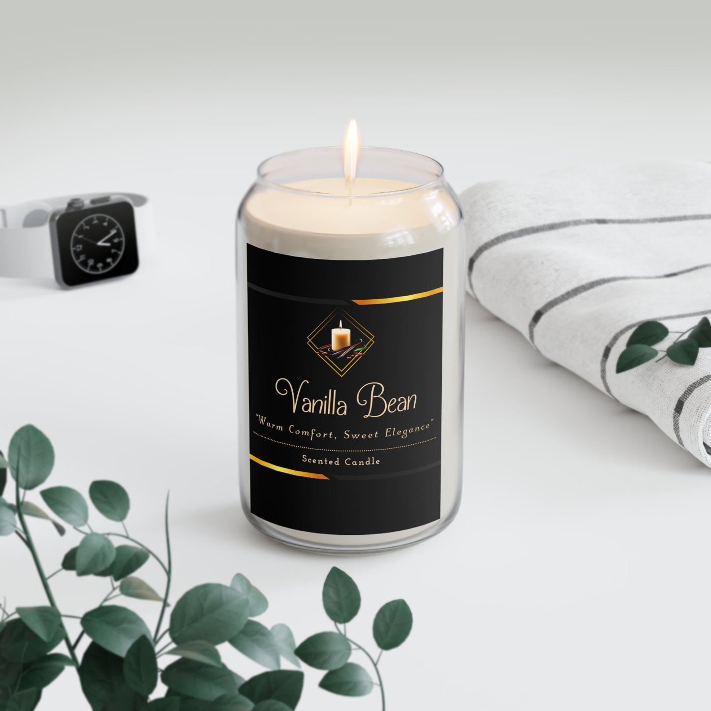 Vanilla Bean - Scented Candle, 13.75oz - Creatively Designed Shop