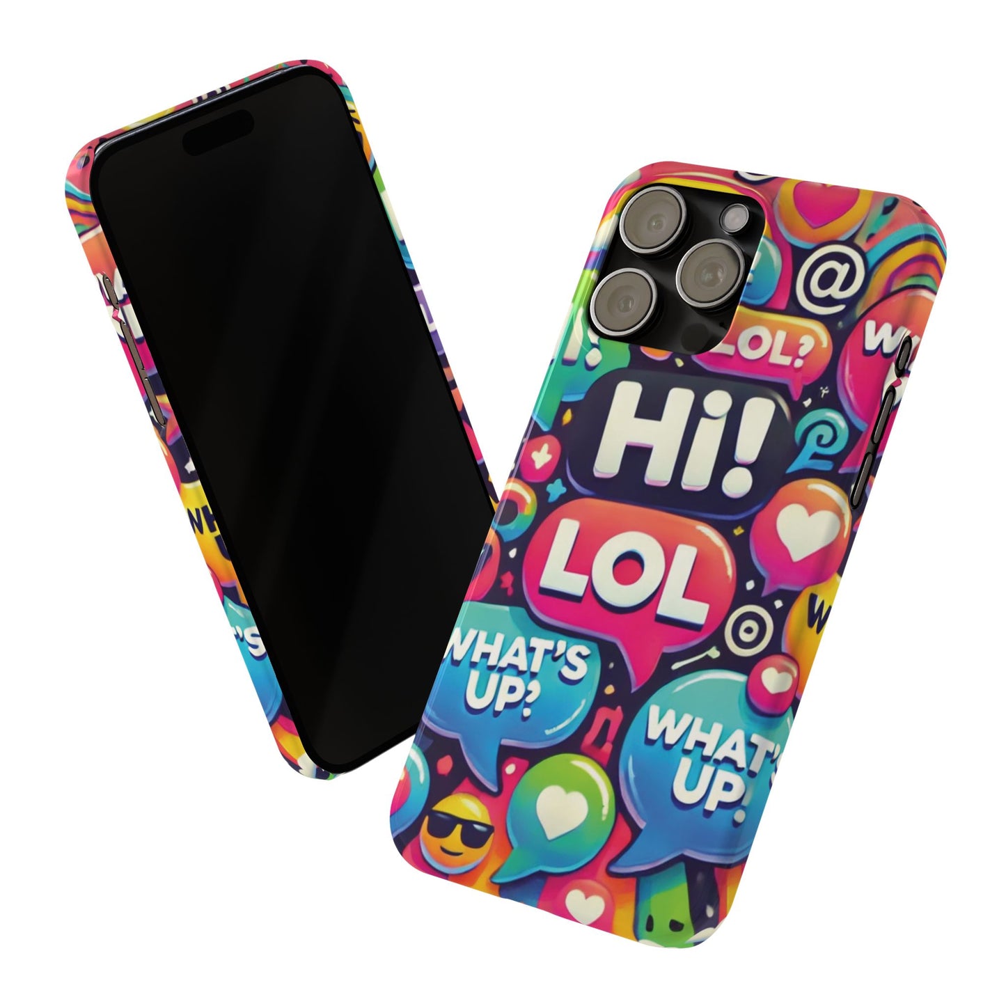 "Text Bubbles" - Slim Phone Cases - Creatively Designed Shop