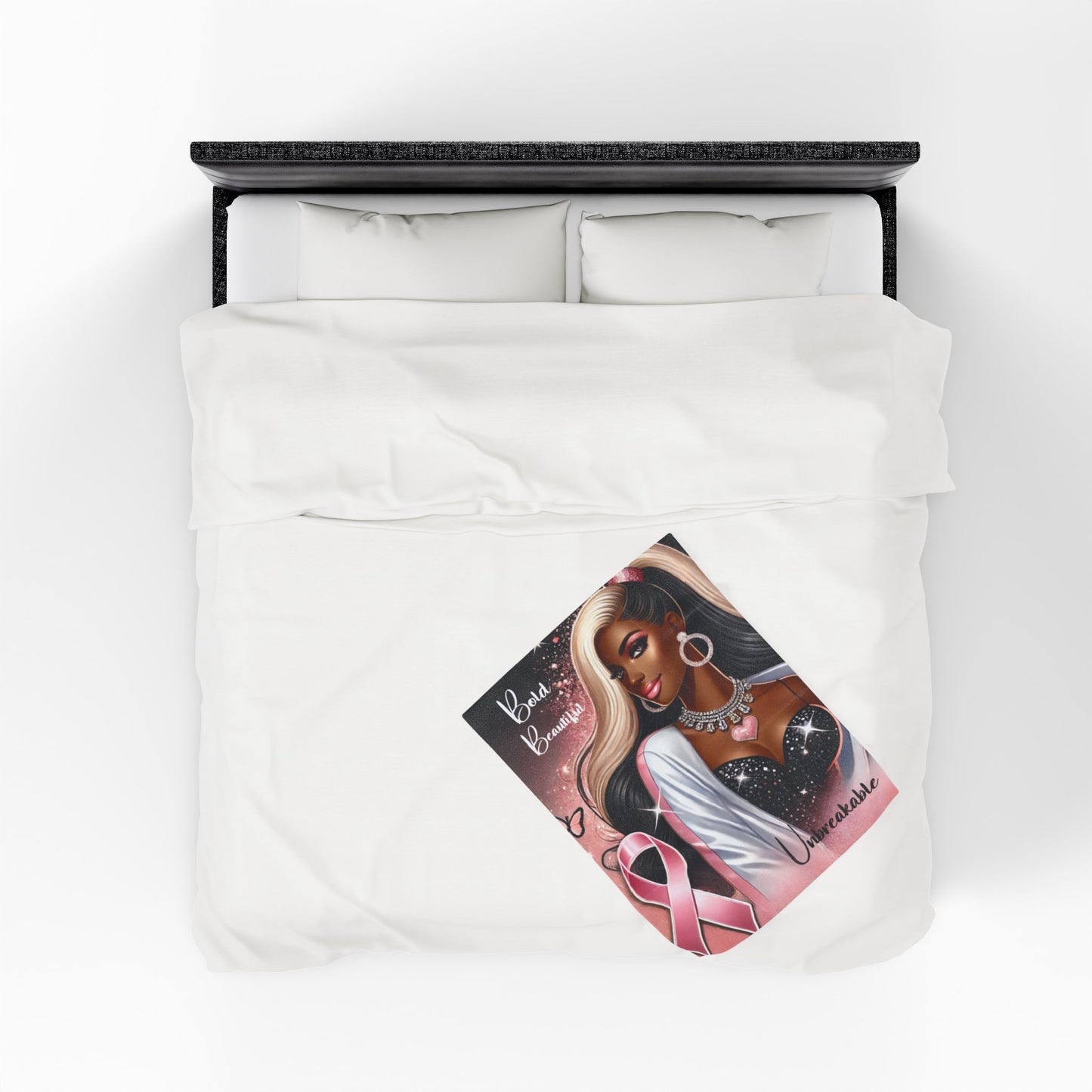 Bold Beautiful Unbreakable - Velveteen Plush Blanket