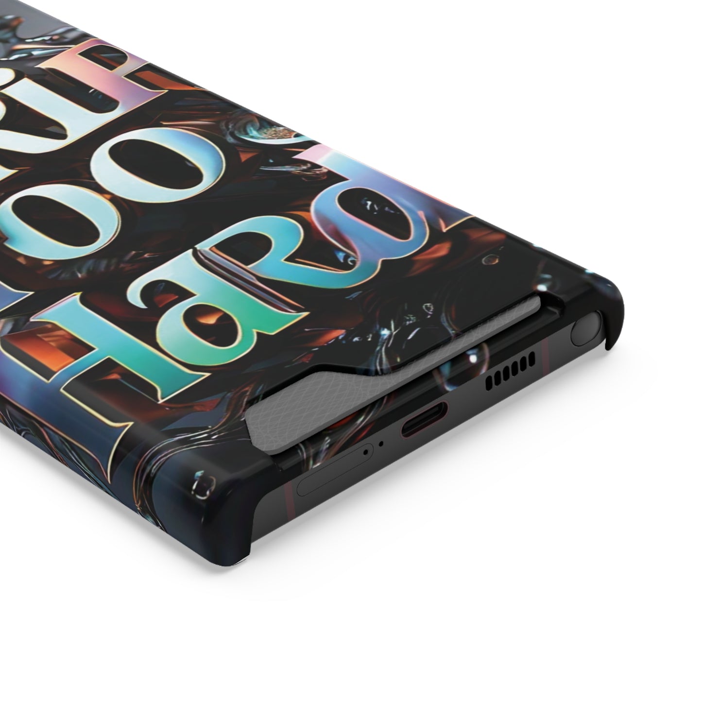 "Drip Too Hard" - Phone Case With Card Holder - Creatively Designed Shop