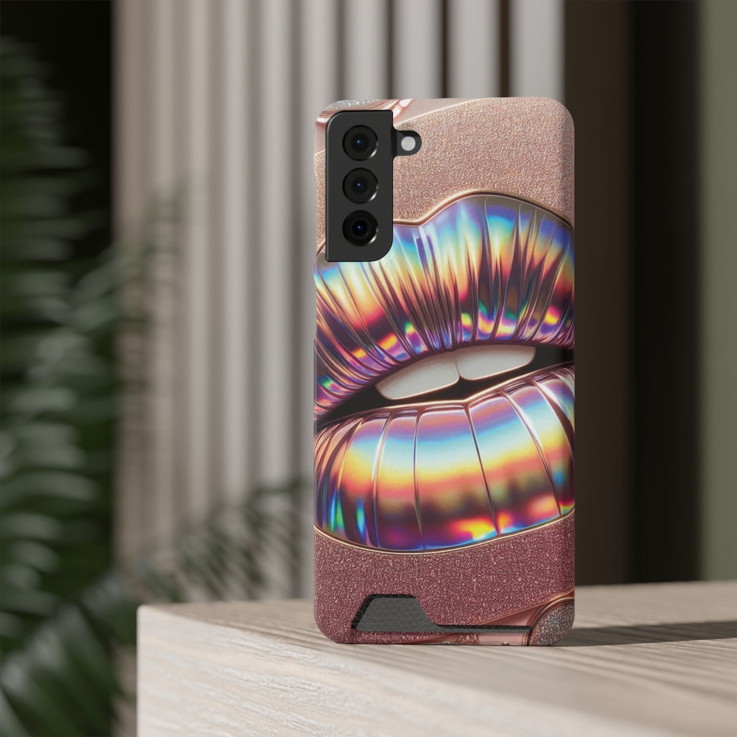 "Bronze Kiss" - Phone Case With Card Holder - Creatively Designed Shop