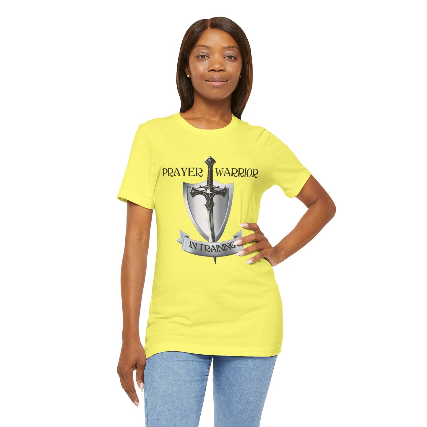 Prayer Warrior in Training - Unisex Jersey Short Sleeve Tee