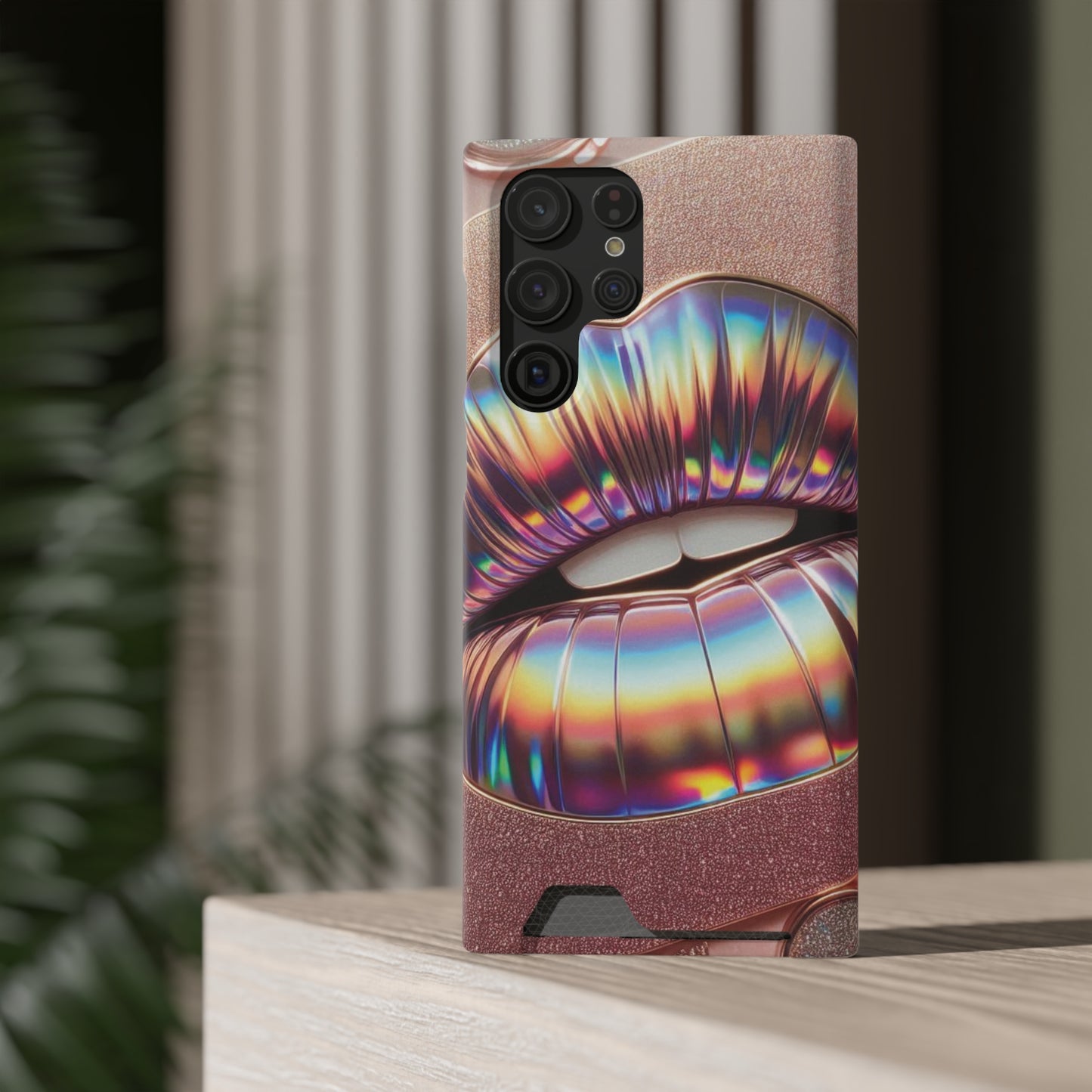 "Bronze Kiss" - Phone Case With Card Holder - Creatively Designed Shop